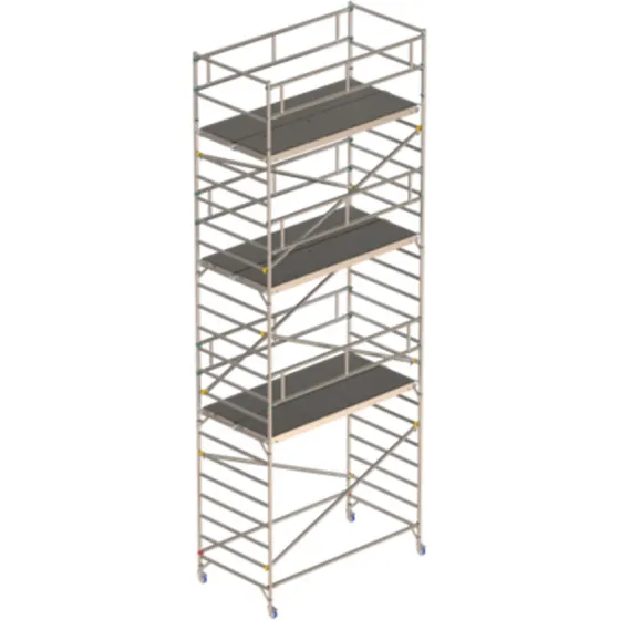 Alulock Rullestillads 135x245 cm - Arbejdshøjde 8,17 m