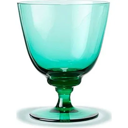 Holmegaard Flow glas på fod 35 cl – Emerald Green