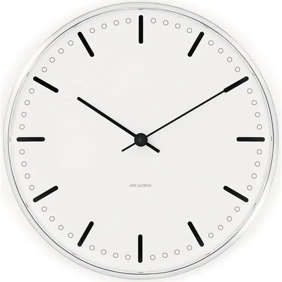 Arne Jacobsen City Hall Vgur 21 cm  Hvid/Sort