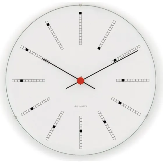 Arne Jacobsen Bankers Vægur Ø29 cm – Hvid
