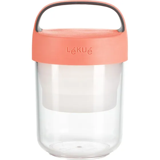 Lékué To Go beholder 400 ml – koral, lufttæt Tritan
