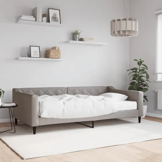 Daybed 2-i-1 med madras 100x200 cm, gråbrun