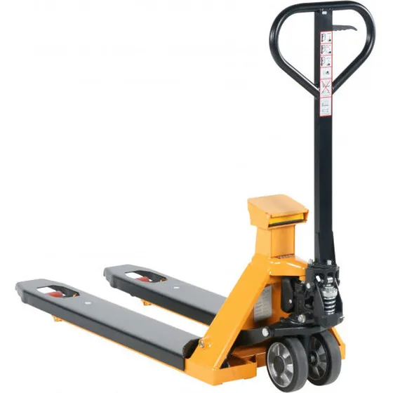RAVAS PL2000 palleløfter med vægt 0–2000 kg (gul/sort)