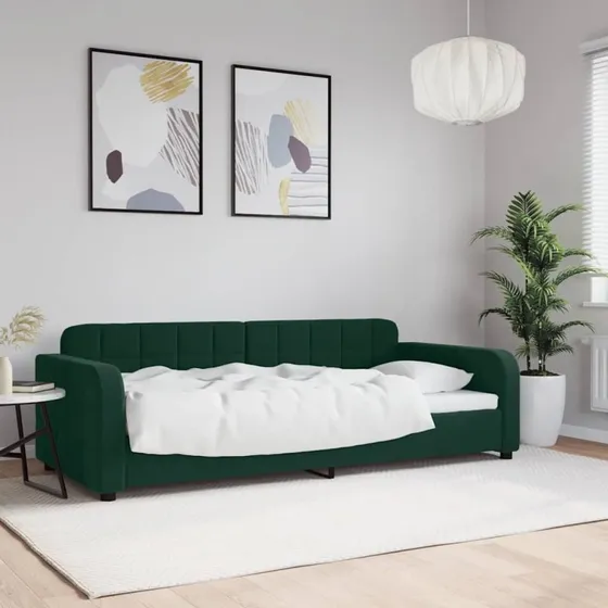 Daybed 90x200 cm velour mørkegrøn
