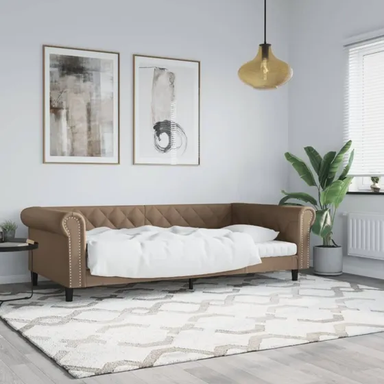 Daybed 100x200 cm i kunstlæder – cappuccino