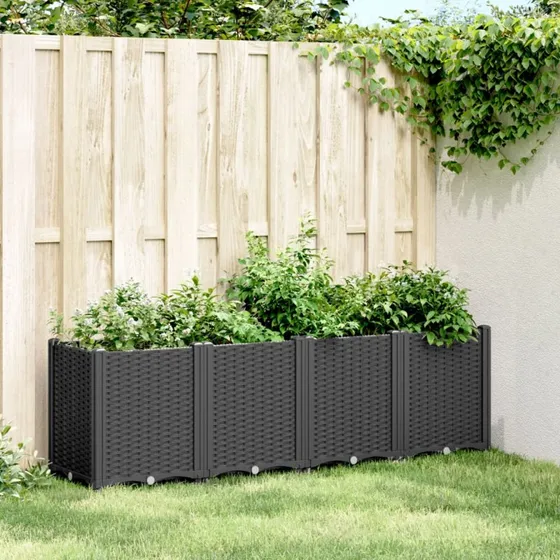 Plantekasse i PP 160x40x53 cm – sort