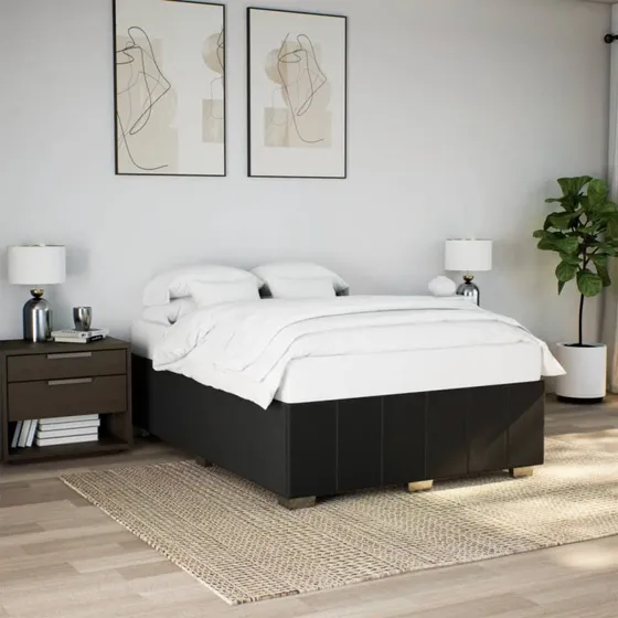 Sengeramme 160x200 cm i sort stof (uden madras)