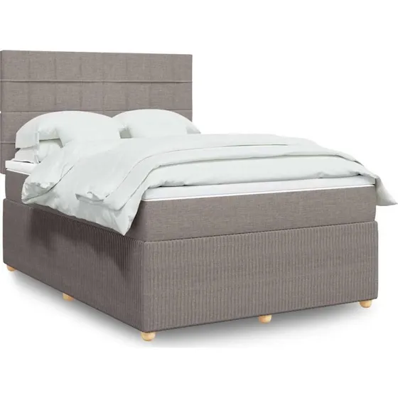 Kontinentalseng 140x200 cm i gråbrun polyester