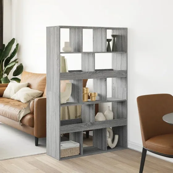 Rumdeler reol 100x33x156,5 cm - Grå Sonoma-eg