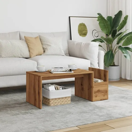 Sofabord 90x45x35 cm i konstrueret træ – kunsteg