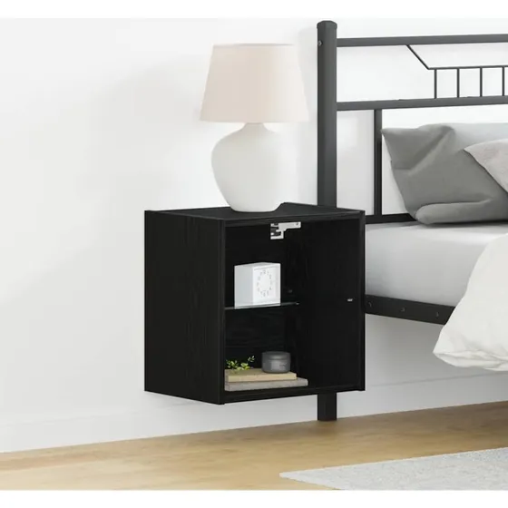 Flydende vghylde med LED - Sort 40 x 28,5 x 40 cm