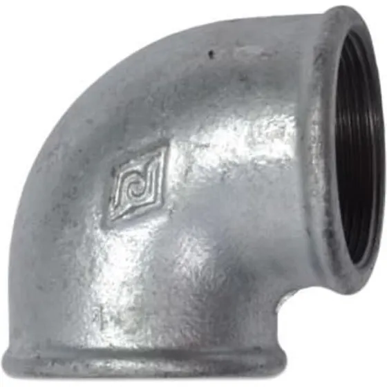 Galvaniseret vinkel 1/2" (muffe-muffe) 90°