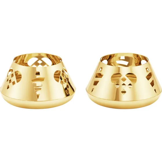 Georg Jensen CC 2025 forgyldte fyrfadsstager 2-pak
