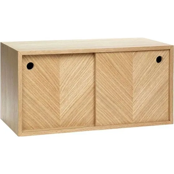 Hübsch Herringbone hylde i eg (Natural)