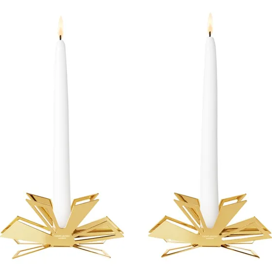 Georg Jensen CC 2025 forgyldte lysestager 2-pak