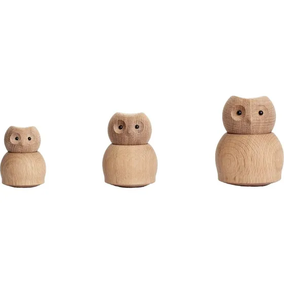 Andersen Owl træfigur 7,5 cm i massiv eg