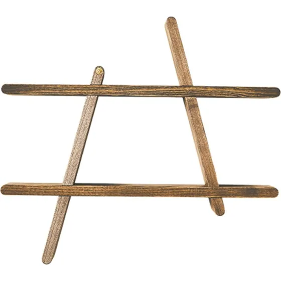 Andersen A-Shelf Medium væghylde, mørkt træ 52x9x46 cm