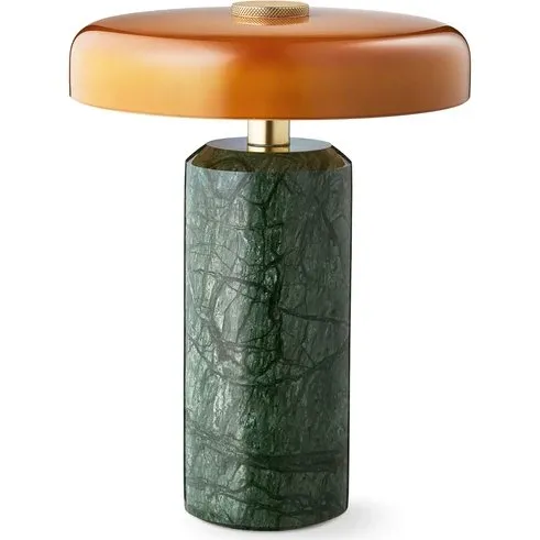 Design By Us Trip bordlampe 17x21 cm - Mosgrn marmor