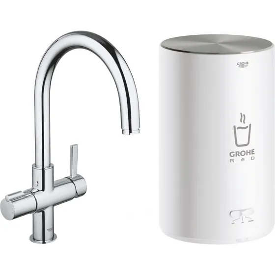 GROHE RED II etgrebsbatteri 224 mm tud 3 l kogende/kold