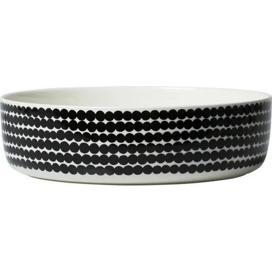 Marimekko Oiva Räsymatto skål 3 L - hvid/sort