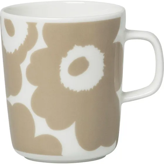 Marimekko Oiva Unikko krus 25 cl – hvid/beige