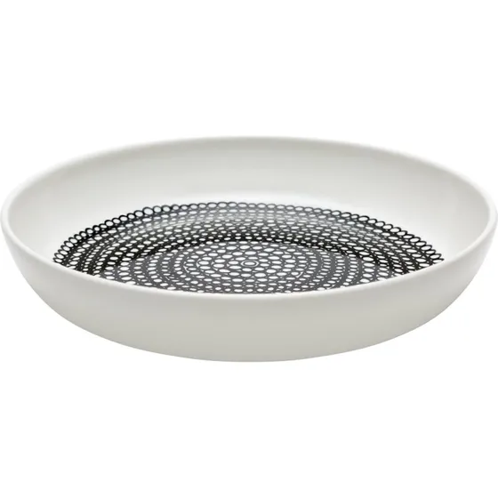 Marimekko Rsymatto dyb tallerken 20,5 cm - Hvid/Sort