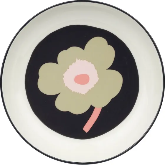 Marimekko Unikko dyb tallerken 20,5 cm - offwhite/kolgr