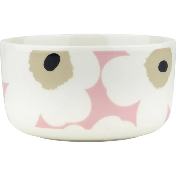 Marimekko Unikko skål 5 dl - offwhite/pink/sand