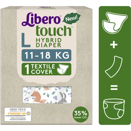 Libero Touch Hybrid Bleovertræk Str. L (11-18 kg)
