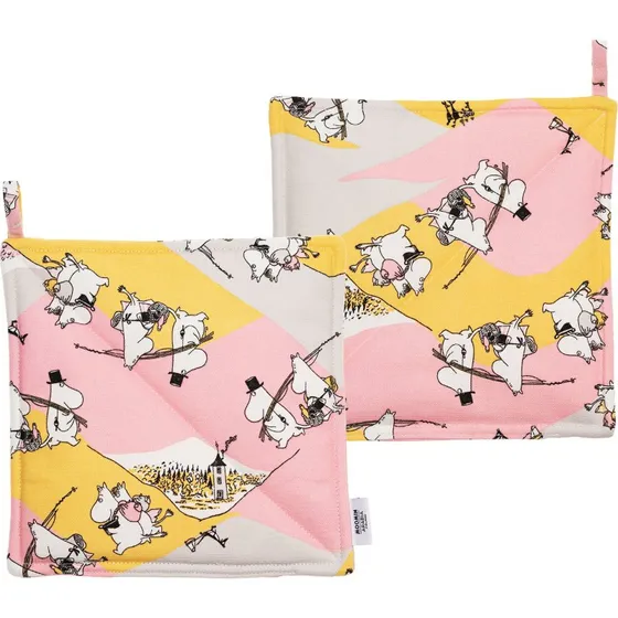 Arabia Moomin Family Time grydelapper 2-pak 22x22 cm
