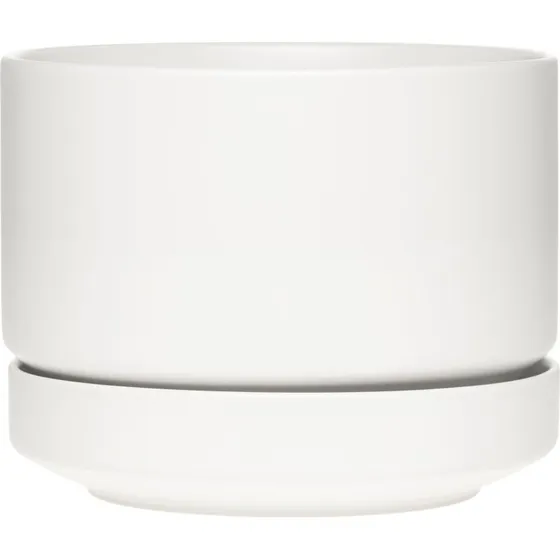 Arabia SN Urtepotte 19 cm – Mat hvid