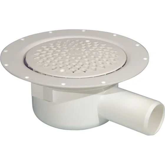 Purus Freja gulvafløb til vinyl, Ø50 mm, hvid