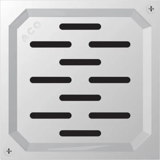 ACO EG150 Long Hole afløbsrist 15x15 cm, rustfrit stål