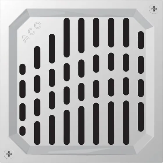 ACO EG 150 Wave rist 15x15 cm, rustfrit stål