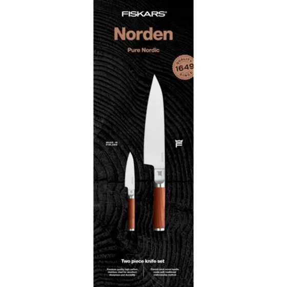 Fiskars Norden knivsæt 2 dele – kokke- & grøntsagskniv