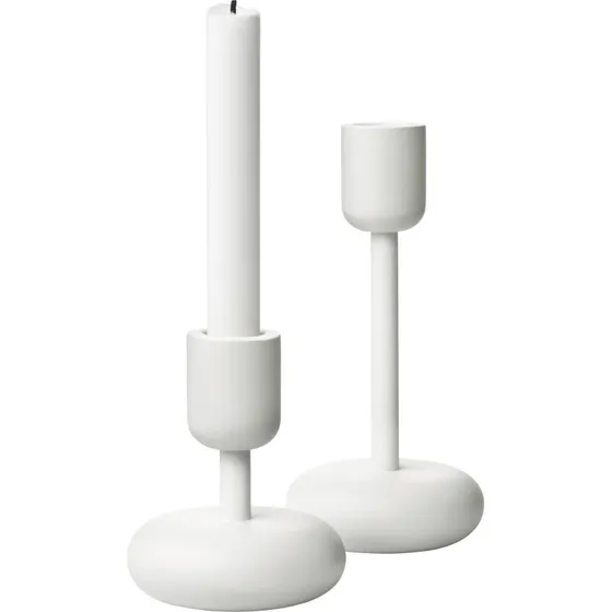 Iittala Nappula fyrfadsstager, sæt 2 - hvid