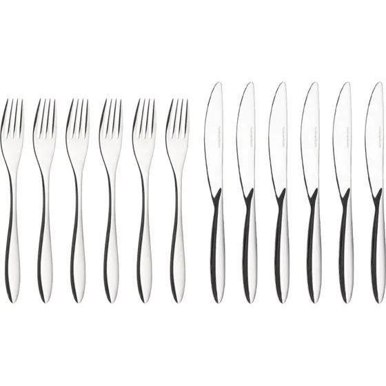 Hardanger Bestikk Maria forretsbestik 12 dele - 18/10 stål
