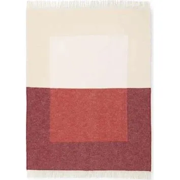 Northern Echo Plaid 130x170 cm - Rød