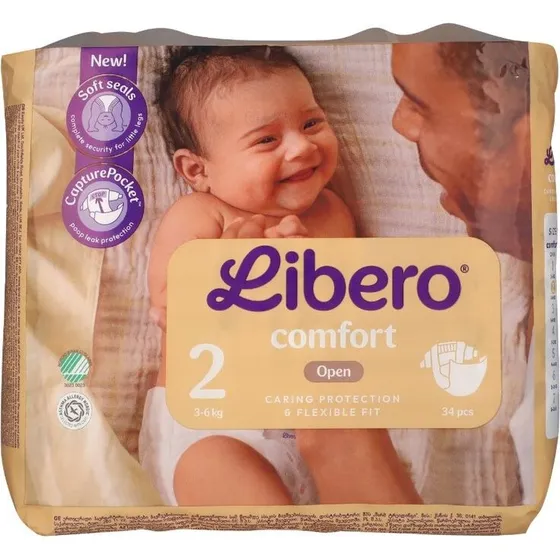 Libero Newborn Str. 2 (3–6 kg) 34 stk