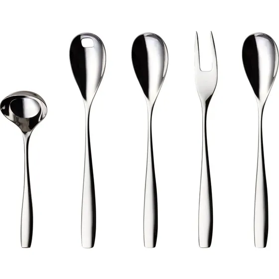 Hardanger Bestikk Julie serveringsst 5 dele - rustfrit stl