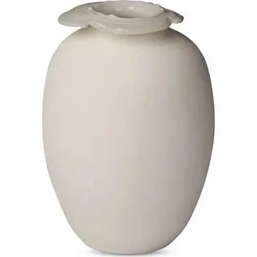Northern Brim Vase H18 – Beige keramik