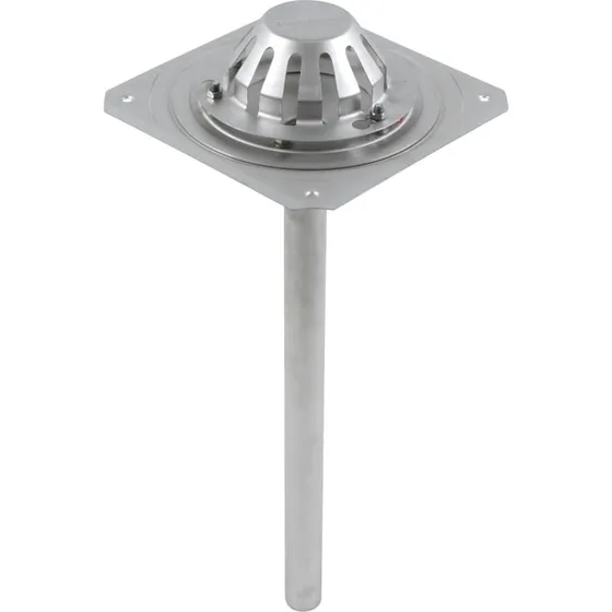 Tagafløb til vakuum, høj-tag tagfolie-flange 280x280 mm ø40 AISI304