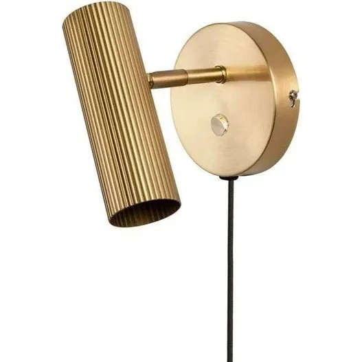 Globen Lighting Hubble væglampe – børstet messing