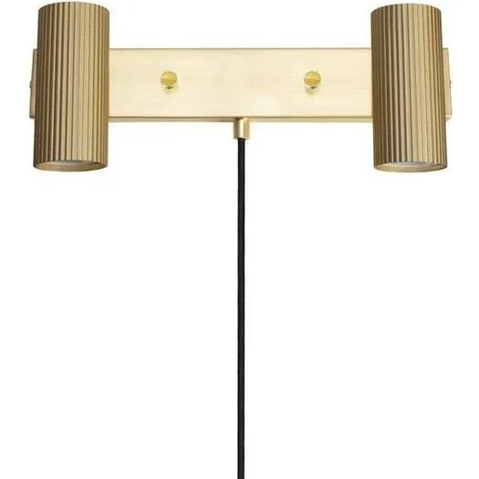 Globen Lighting Hubble 2 væglampe, børstet messing