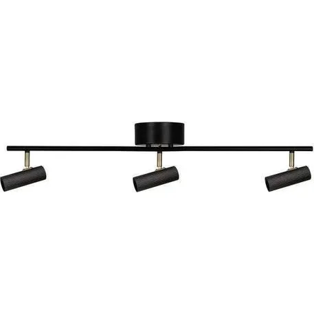 Globen Lighting Hubble 3 Long Loftlampe - Sort/Messing