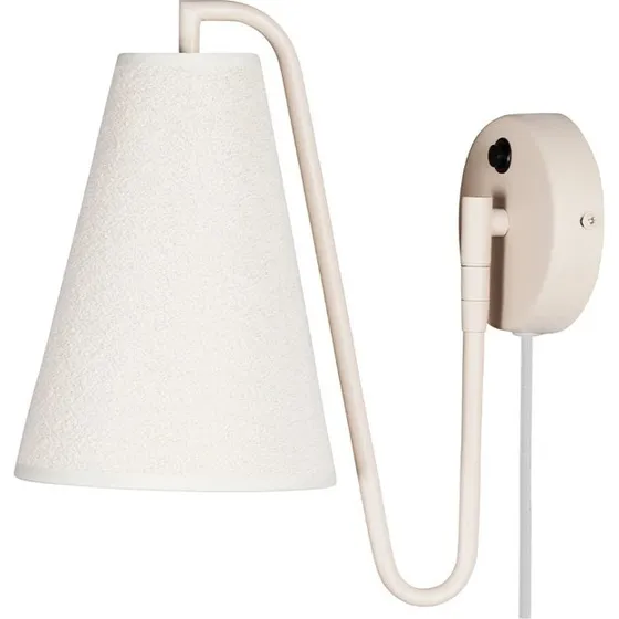 Globen Lighting Lou Vglampe Boucl Hvid/Beige