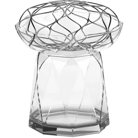 Orrefors Bloom Vase 28,4 cm – Krystal & Rustfrit Stål