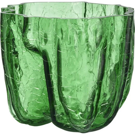 Kosta Boda Crackle vase 17,5 cm, grn