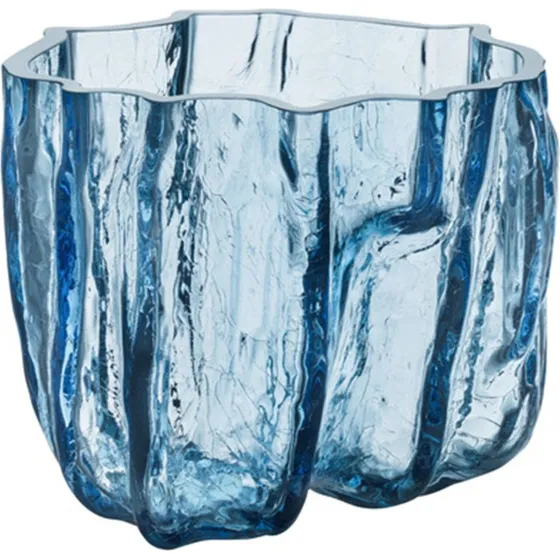 Kosta Boda Crackle vase 17,5 cm - cirkulrt glas