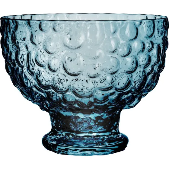 Kosta Boda Moss Skl 19 cm Bl, genbrugsglas